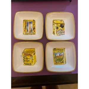 Williams Sonoma set of‎ 4 olive oil dipping plates